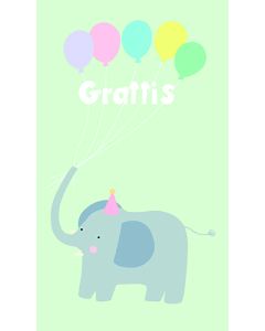 2-osainen lasten onnittelukortti Iisa Nuorttila ruotsinkielinen