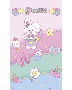 2-osainen onnittelukortti tyttö ruotsinkielinen