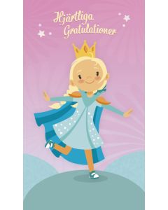 2-osainen lasten onnittelukortti ruotsinkielinen