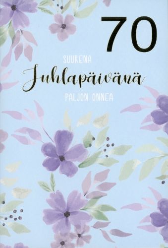 2-osainen onnittelukortti 70 v