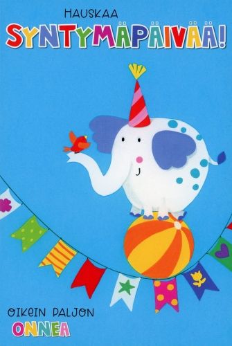 2-osainen lasten onnittelukortti