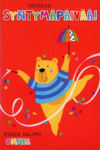 2-osainen lasten onnittelukortti