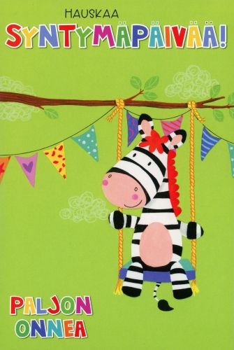 2-osainen lasten onnittelukortti
