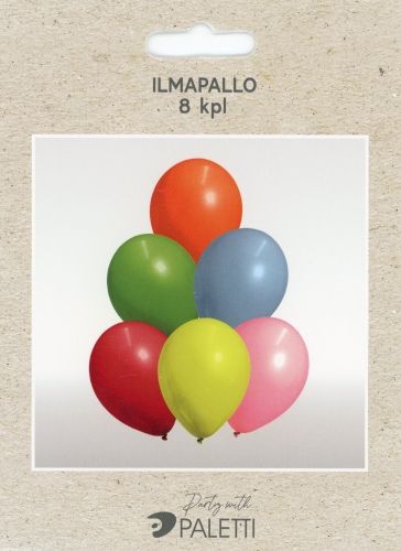 Ilmapallo lajitelma 8 kpl NTO P102