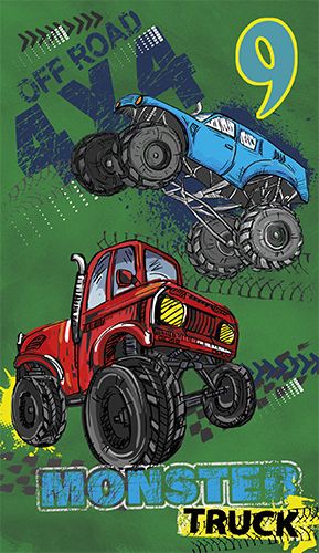 2-osainen onnittelukortti 9v