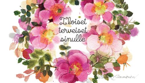 2-osainen kortti Minna Immonen