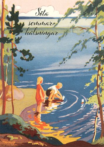 Postikortti Martta Wendelin ruotsinkielinen