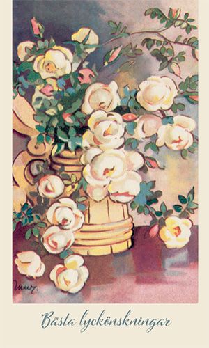 2-osainen kortti Martta Wendelin ruotsinkielinen