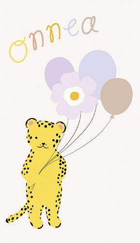 2-osainen lasten onnittelukortti Iisa Nuorttila