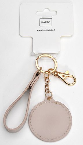 Avaimenperä nahkalenkki vaalea