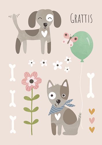 Postikortti lasten onnittelu ruotsinkielinen