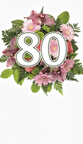 2-osainen onnittelu 80v