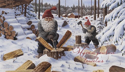 2-osainen joulukortti