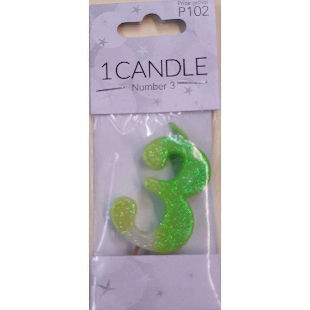 Kakkukynttilä 3, 1 kpl