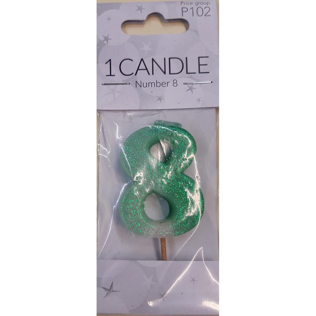 Kakkukynttilä 8, 1 kpl