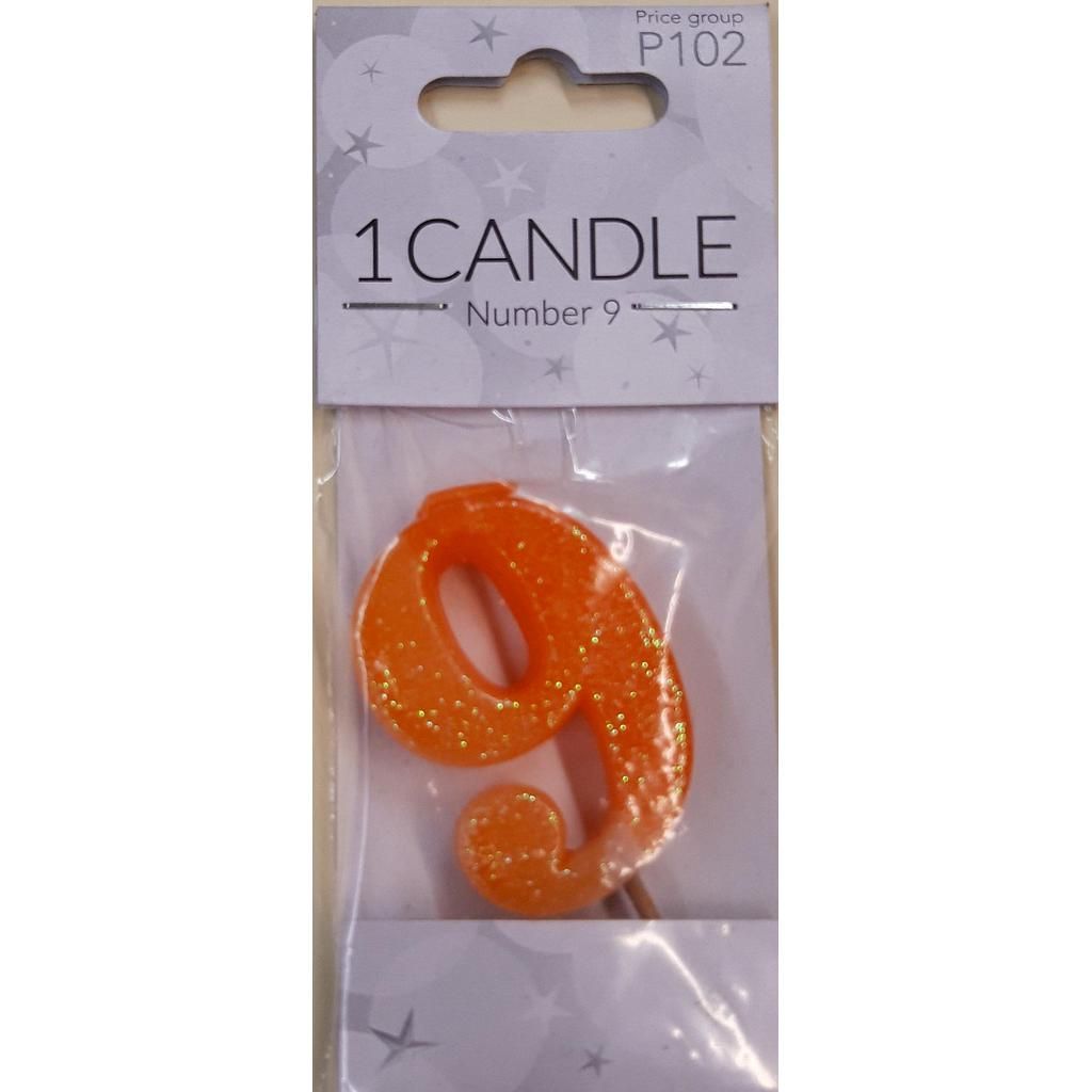 Kakkukynttilä 9, 1 kpl