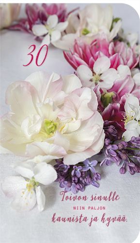 2-osainen onnittelu 30v