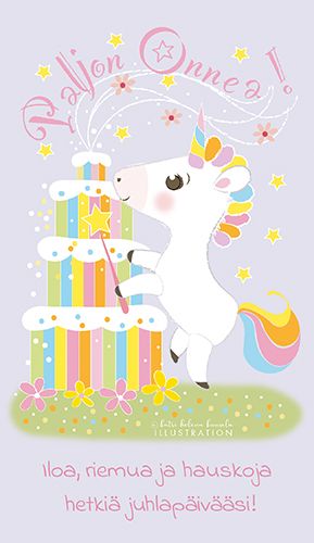 2-osainen lasten onnittelukortti