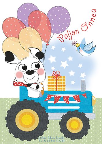 Postikortti lasten onnittelu