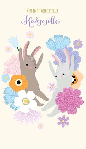 2-osainen vauvakortti kaksoset Artiisan