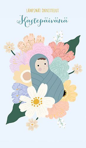 2-osainen kastekortti poika Artiisan