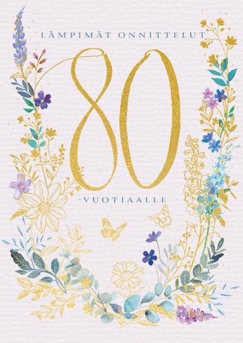 2-osainen onnittelu 80v