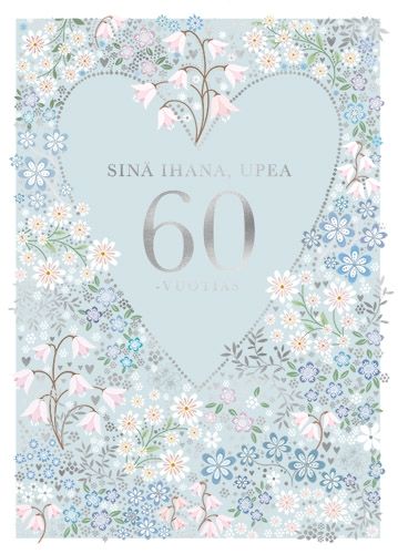 2-osainen onnittelu 60v