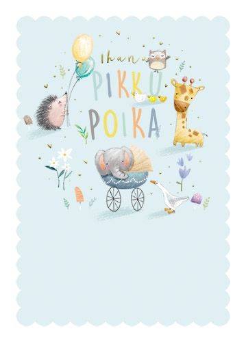 2-osainen vauvaonnittelu poika