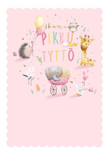 2-osainen vauvaonnittelu tyttö