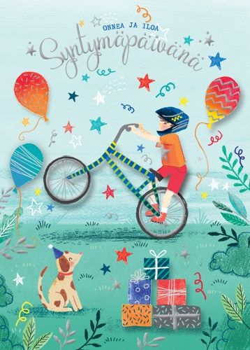 2-osainen lasten onnittelukortti