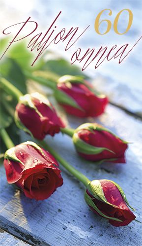 2-osainen onnittelukortti 60v