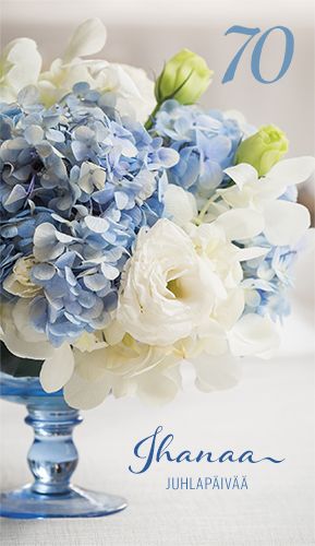 2-osainen onnittelukortti 70v