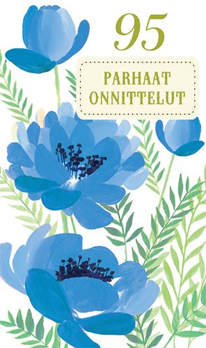 2-osainen onnittelukortti 95v