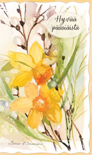 2-osainen pääsiäiskortti Minna Immonen