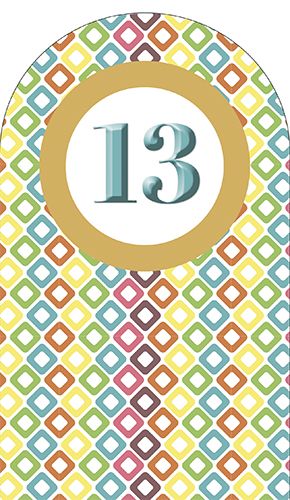 2-osainen onnittelukortti 13v