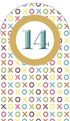 2-osainen onnittelukortti 14v