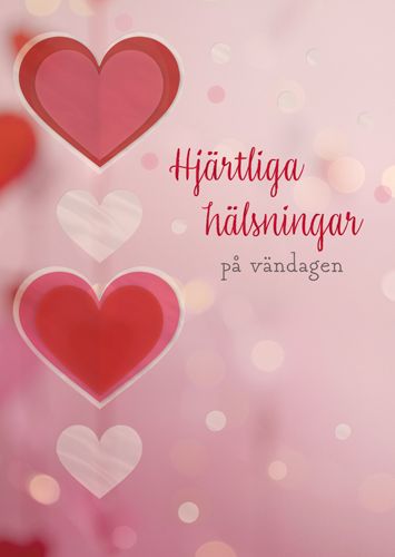 Ystävänpäiväkortti ruotsinkielinen Hallmark