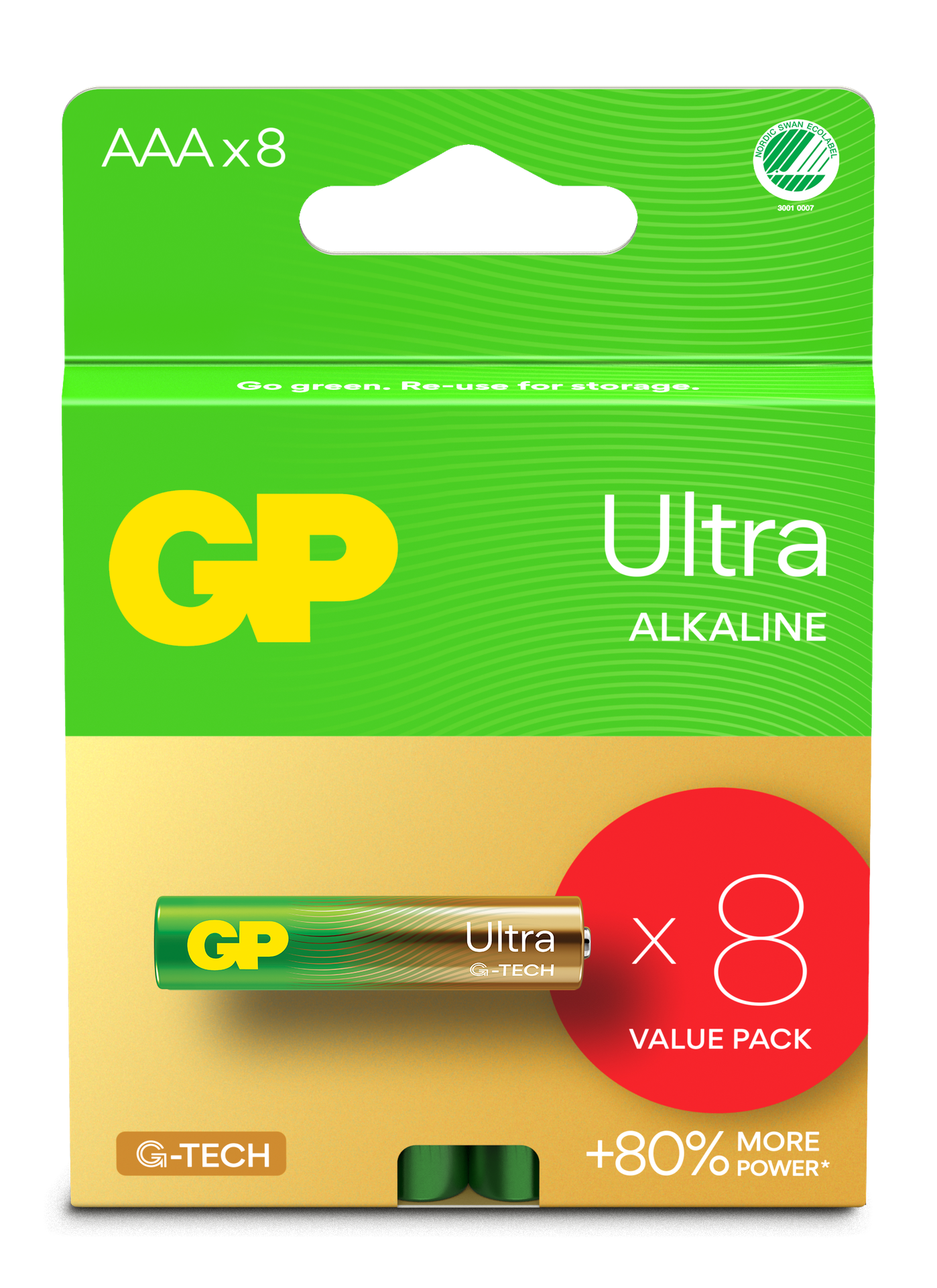 GP Ultra Alkaliparisto AAA LR03 8kpl
