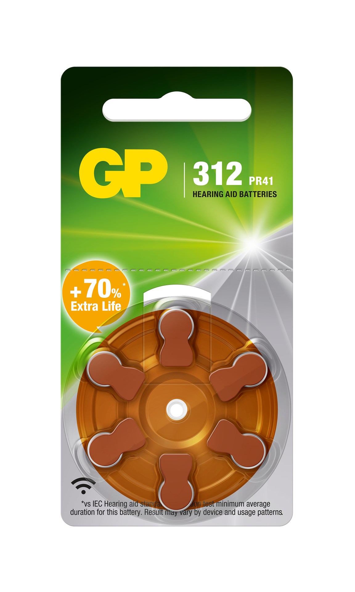 GP Kuulolaiteparisto ZA 312/AR41 6kpl