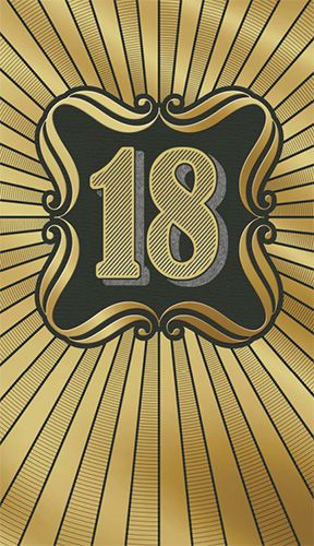 2-osainen onnittelukortti 18 v