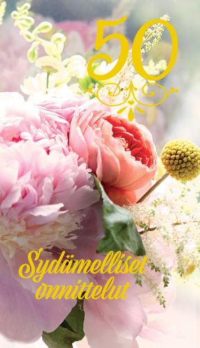 2-osainen onnittelukortti 50 v