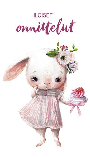 2-osainen lasten onnittelukortti