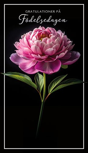 2-osainen syntymäpäiväkortti ruotsinkielinen