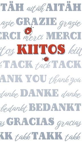 2-osainen kiitoskortti