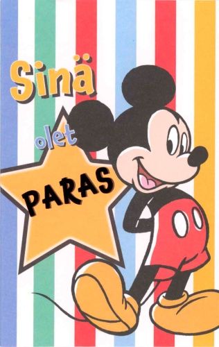 2-osainen kortti Disney