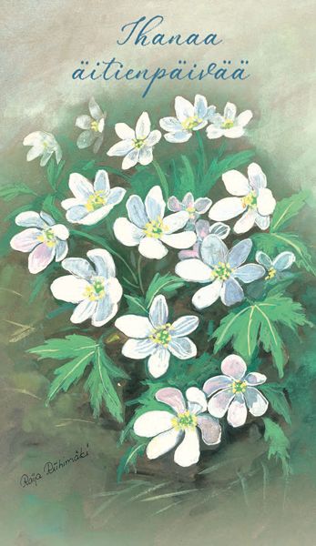 2-osainen äitienpäiväkortti Raija Riihimäki