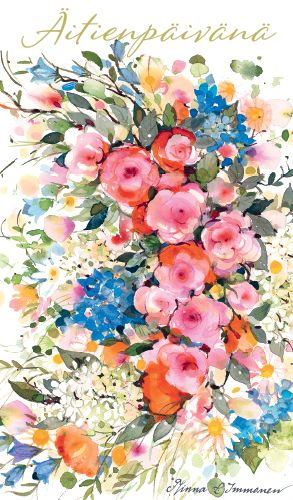 2-osainen äitienpäiväkortti Minna Immonen