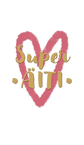 2-osainen äitienpäiväkortti