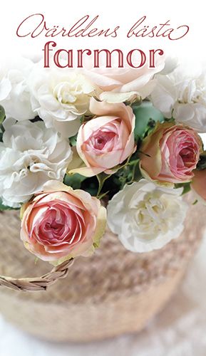 2-osainen äitienpäiväkortti ruotsinkielinen Farmor