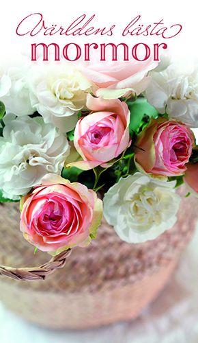 2-osainen äitienpäiväkortti ruotsinkielinen Mormor